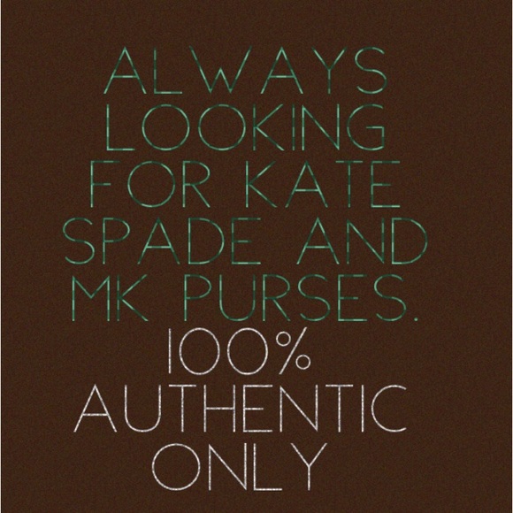 IN SEARCH OF KATE SPADE AND MK PURSES - Picture 1 of 1